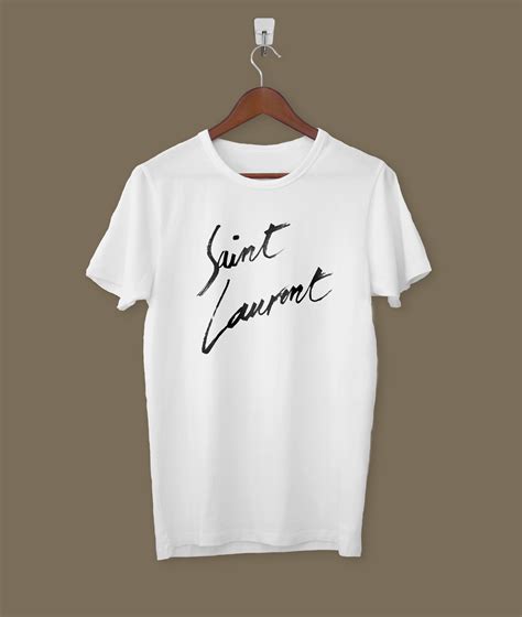 ysl black t shirt|yves st laurent men's shirt.